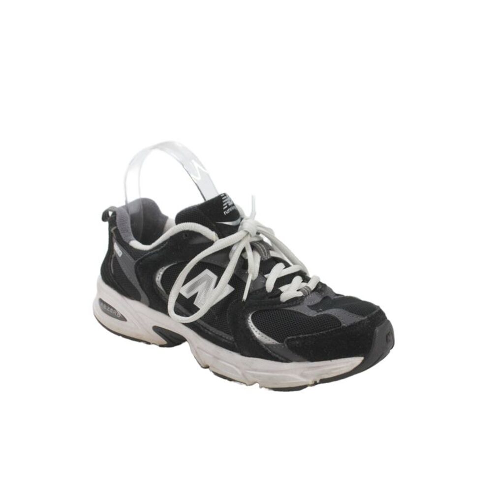 New Balance Womens Suede Low Top Sneakers Black Size 5